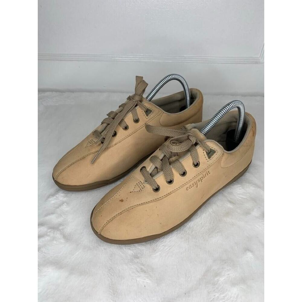 Easy Spirit Womens Tan Lace-Up Casual Shoes Size 8.5